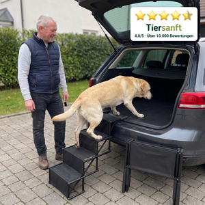 Tiersanft™ Klappbare Auto-Hundetreppe für große Hunde